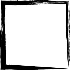 Grunge Frame. Vector Illustration. black frame brush stroke on white