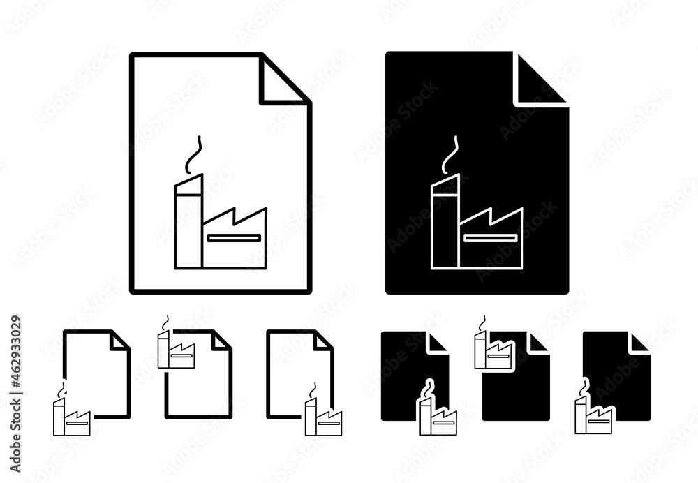 Poster factory outline vector icon in file set illustration for ui and ux, website or mobile application