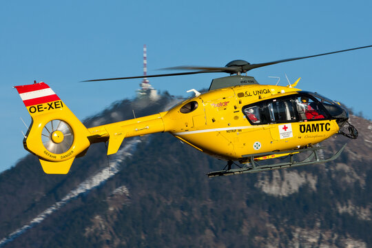 Austrian Rescue Helicopter Eurocopter EC135 in service