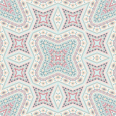 Tribal seamless ornament vector design. Boho geometric background. Fabric print in ethnic style.