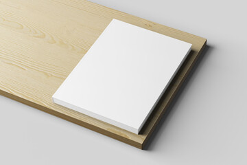 Blank book cover mockup layout design with shadows for branding