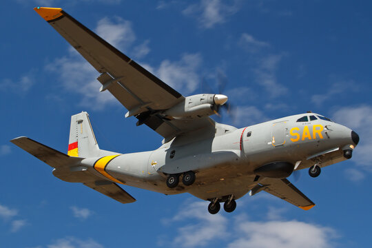 Spain Air Force CASA 295 transport airplane landing