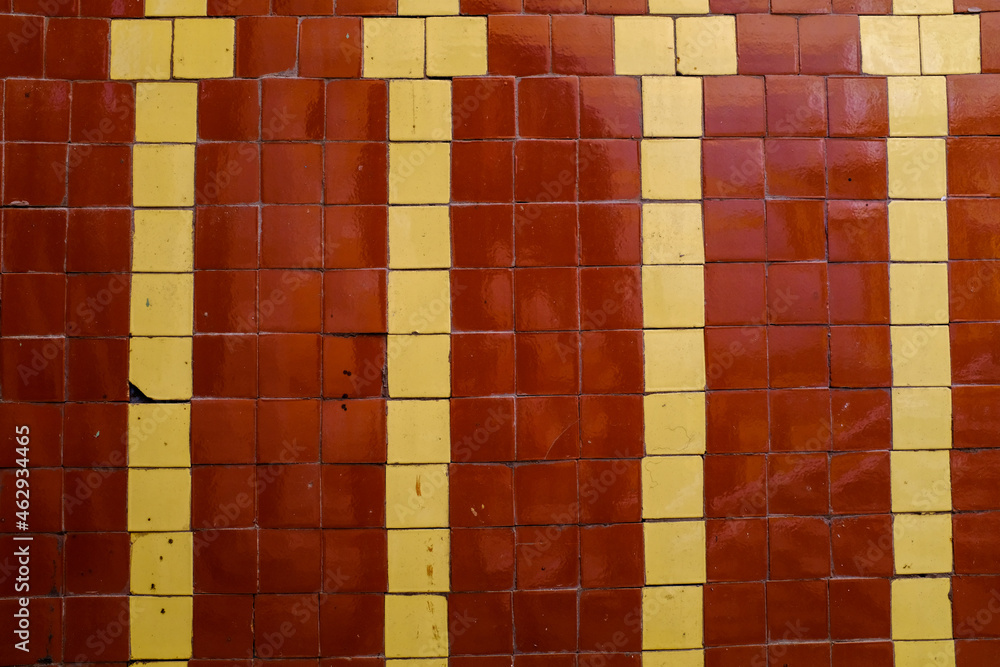 Poster wall with old mosaic. background for design