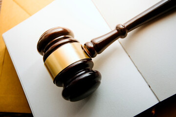 Business and lawyers discussing contract papers with brass scale on desk in office. Law, legal...