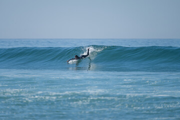 Soul surfer girl riding a wave