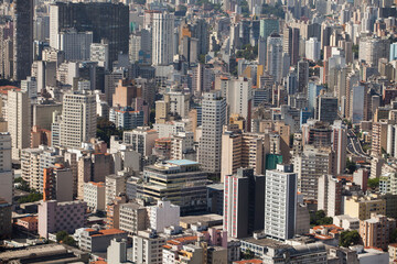 Fototapeta premium SAO PAULO BRAZIL CITY AERIAL VIEW. High quality photo