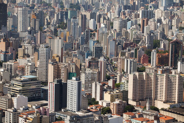 Plakat SAO PAULO BRAZIL CITY AERIAL VIEW. High quality photo