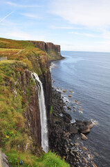 Fototapeta na wymiar Scottish Countryside Waterfall - Isle of Skye