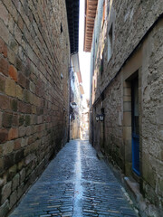 Fototapeta na wymiar old town street of san sebastian 