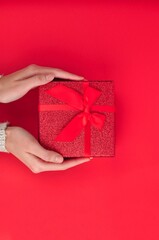 person holding a gift