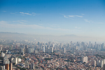 Naklejka premium SAO PAULO BRAZIL CITY AERIAL VIEW. High quality photo