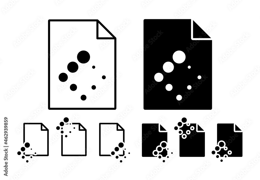 Aufkleber loading by points vector icon in file set illustration for ui and ux, website or mobile application