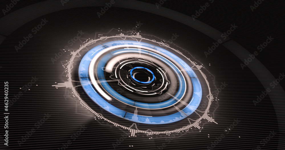Poster technology concept, hud user interface background.