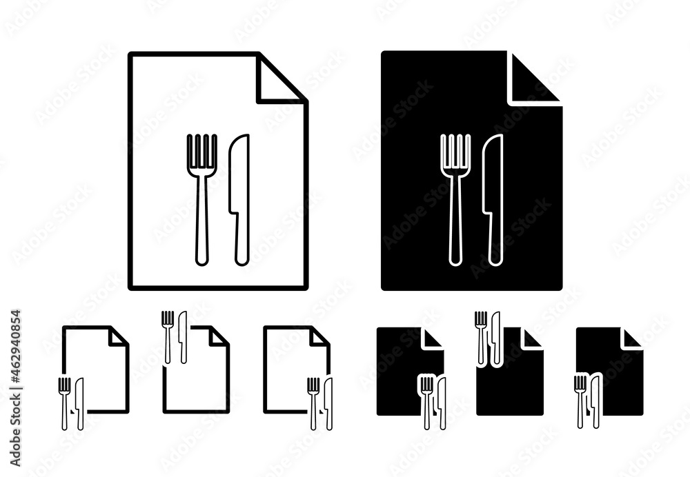 Poster restaurant sign vector icon in file set illustration for ui and ux, website or mobile application
