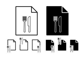 Restaurant sign vector icon in file set illustration for ui and ux, website or mobile application