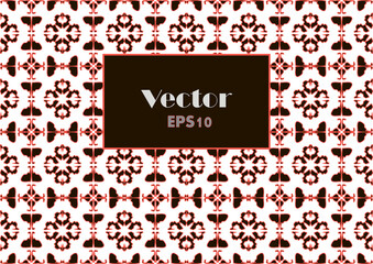 Obraz premium vector black and red ornament for tiles on white background