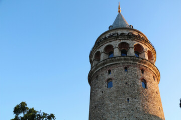 Fototapeta na wymiar Galata Tower in Istanbul. Istanbul city skyline in Turkey 