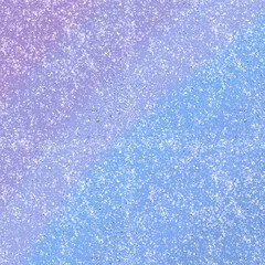 Blue and Purple Gradient Pastel Silver Glitter Confetti Design