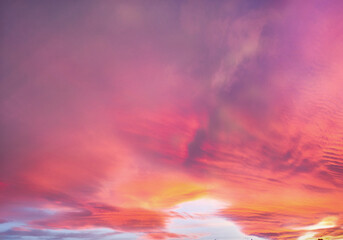 Awesome clouds and sunset