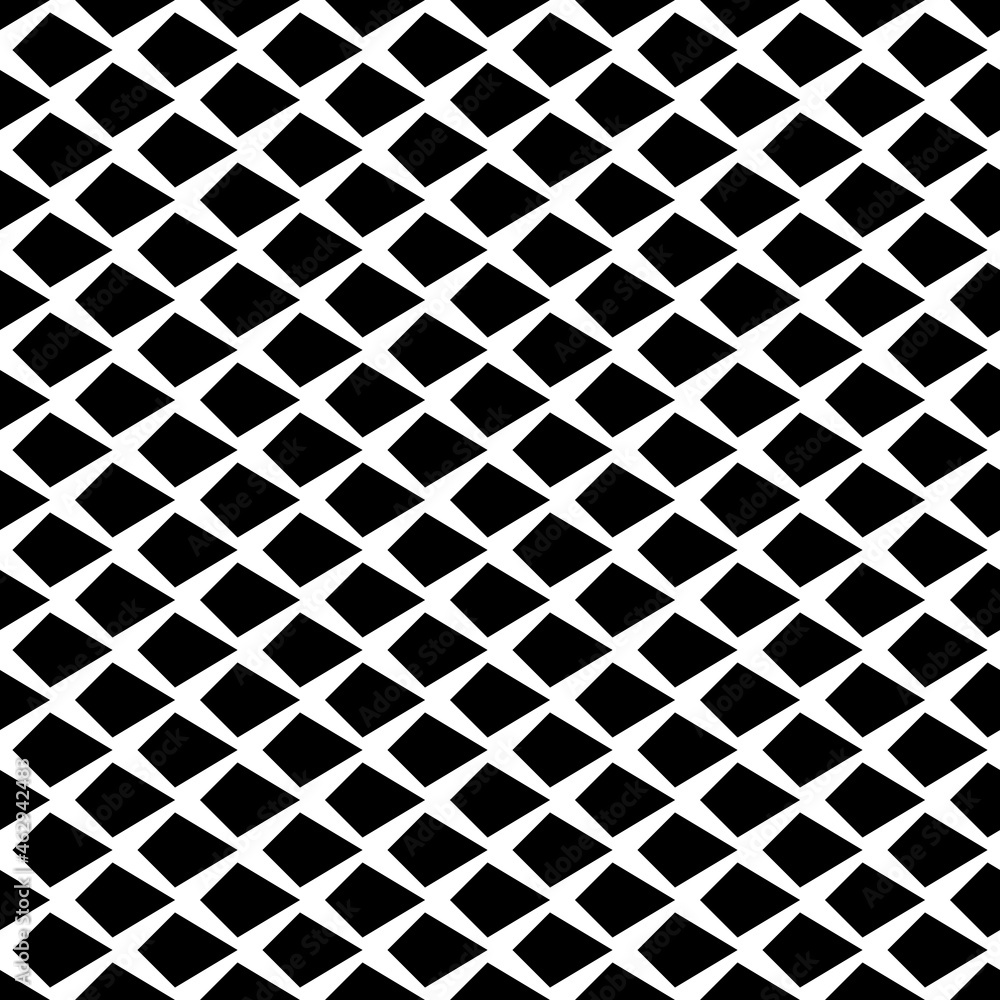 Aufkleber Pawing stone repeated shape. Vector black color cornered shape pattern.