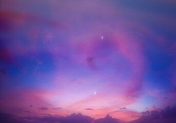Awesome clouds and sunset