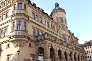 Obraz premium Rathaus in Rothenburg ob der Tauber.