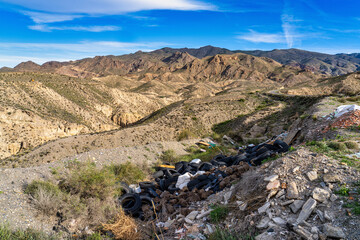 Tabernas desert, Desierto de Tabernas near Almeria, andalusia region, Spain