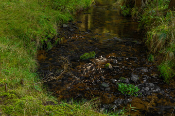 Tetrivci creek in Sumava national park in autumn day