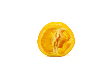 A half squeezed orange.