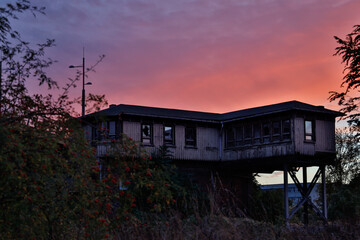 Bilder aus Halberstadt im Harz Sonnenuntergang Bahnhof