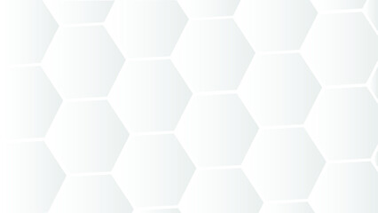 Fototapeta premium Vector abstract graphic design background. Gradient hexagons covering entire frame like a honeycomb. Very light grey. Copy space.