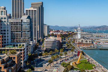 Naklejka premium The Embarcadero in San Francisco