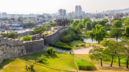  Hwaseong Fortress or Suwon Hwaseong in the centre of Suwon, South Korea