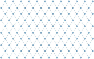 Fototapeta premium Christmas background with blue snowflakes pattern on white backdrop. Xmas wallpaper, new year minimalist geometric decoration for festive banner, merry Christmas postcard, celebration price tag.