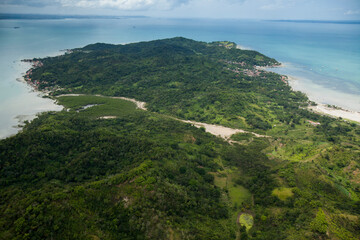 Fototapeta na wymiar Aerial view of a beach in Brazil