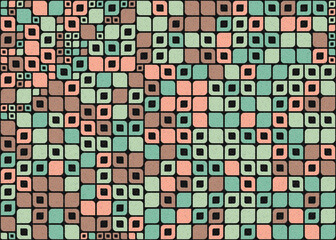 Fototapeta premium Abstract Geometric Pattern generative computational art illustration