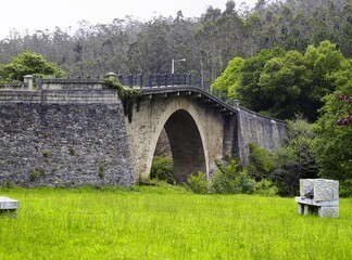 Fototapeta na wymiar Puente de A Cazolga, Lugo
