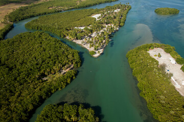Aerial view of a beach in Brazil