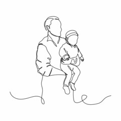 Continuous one single line security bicycle lock in silhouette on a white background. Linear stylized.