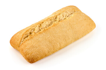 Freshly baked bread, isolated on white background.