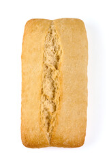 Freshly baked bread, isolated on white background.