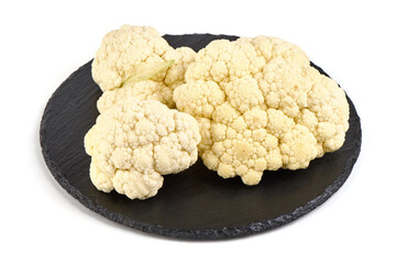 Fresh cauliflower, isolated on white background. High resolution image.