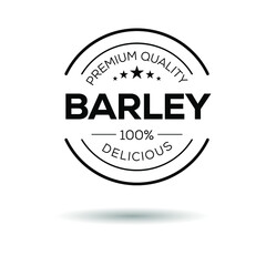 Creative (barley) logo, barley  sticker, vector illustration.