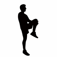 a man body silhouette vector