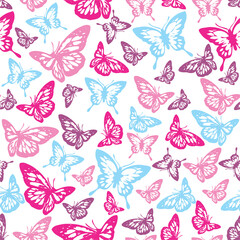 seamless pattern with butterflies