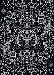 a swirly ace of spades