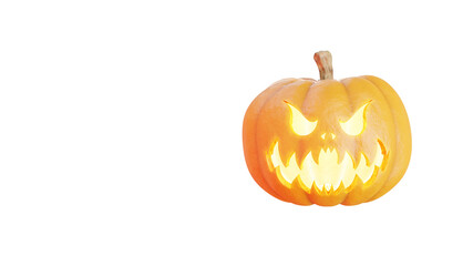 
3d pumpkin for halloween on a white background. Background for text place with pumpkin for...