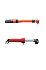 modern small size hydraulic and pneumatic tool isolated on white background