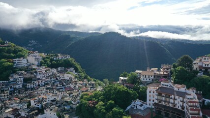 Fototapeta na wymiar Villa on top of the mountain in Mexico