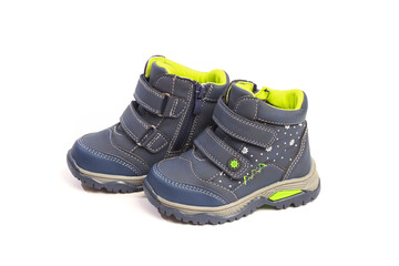 baby shoes isolated on white winter clothes - Image